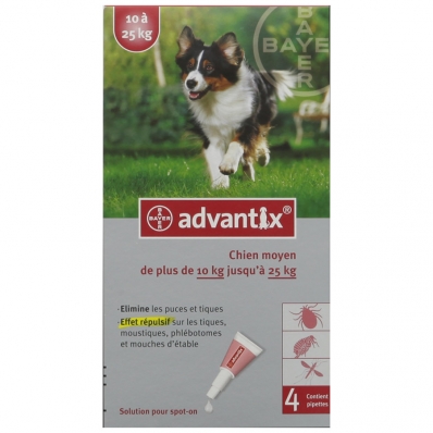 Advantix Chien Moyen de 10 kg à 25 kg