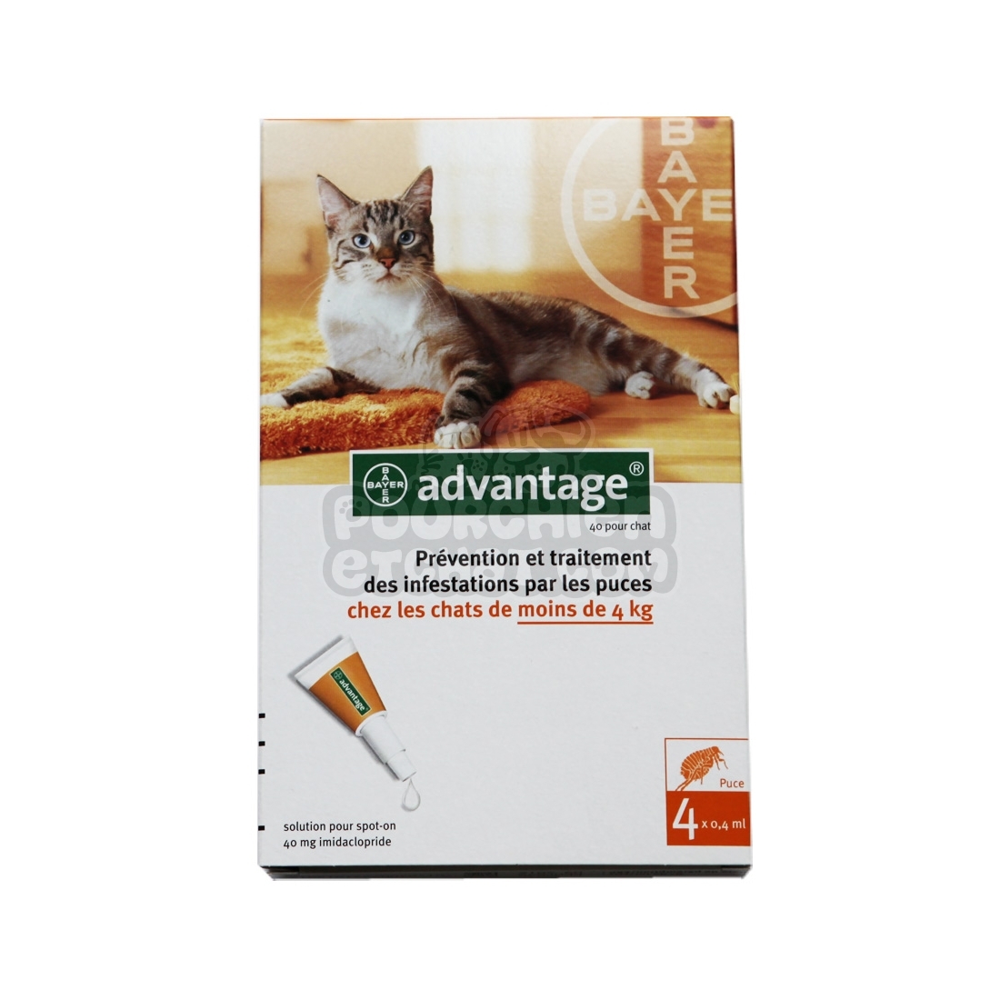 Advantage 40 Pour Chat De Moins De 4 Kg Pourchienetchat Com