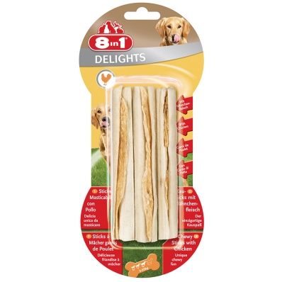 8in1 Delights Sticks à mâcher au poulet