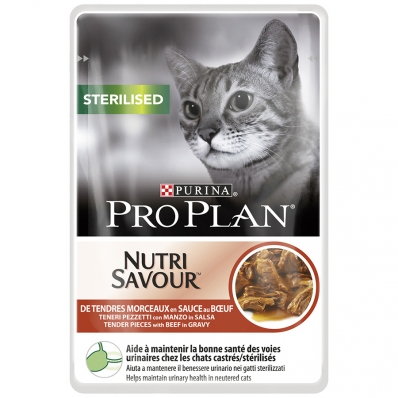 Sachets Repas PRO PLAN Nutrisavour Sterilised Bœuf