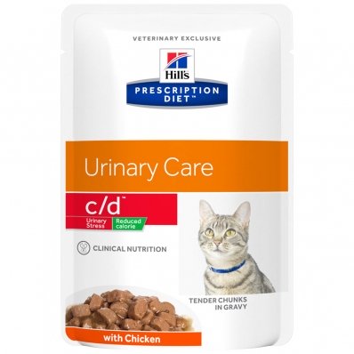 Sachets Repas Hill's Prescription Diet Feline c/d Urinary Stress Reduced Calorie