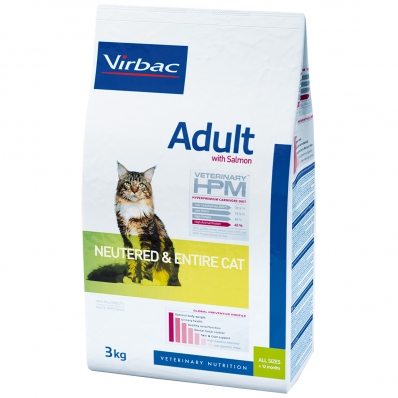 Virbac Veterinary HPM Adult Cat au Saumon Neutered & Entire