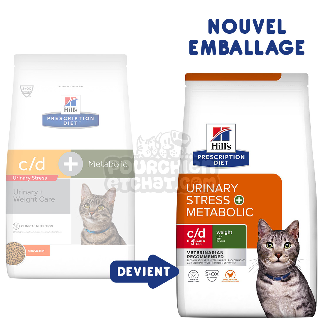 c/d Multicare Stress + Metabolic Aliment pour Chat