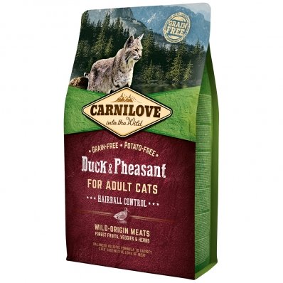 Croquettes chat CARNILOVE Adult Hairball Control Duck & Pheasant