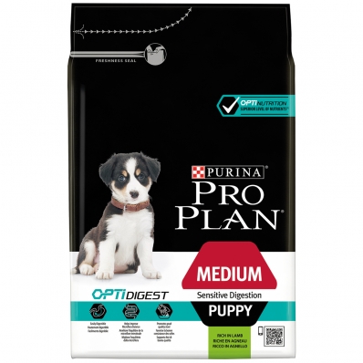 PRO PLAN Medium Puppy Sensitive Digestion OptiDigest à l'agneau