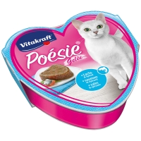 Barquettes chat Vitakraft Poésie en gelée au saumon et épinard 