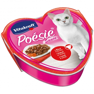 Barquettes chat Vitakraft Poésie en sauce au boeuf et carottes