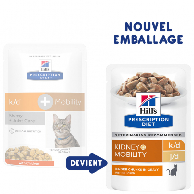 Sachets Repas Hill's Prescription Diet Feline k/d + Mobility