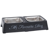 Gamelle double My Favourite Dog anthracite