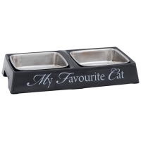 Gamelle double My Favourite Cat anthracite