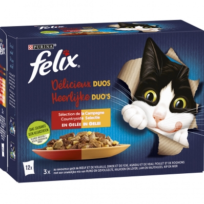 Sachets repas Felix Tendres Efillés Délicieux Duos