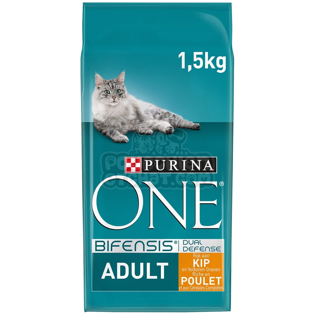 Purina one chat adulte croquettes pour chat adulte au poulet et céréales  complètes - 1,5 KG