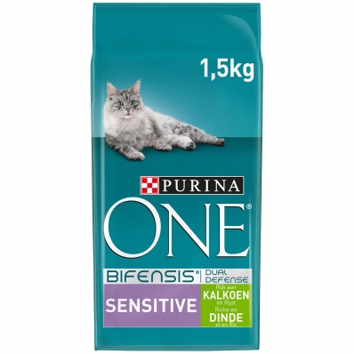 Croquettes chat Purina One Sensitive Dinde