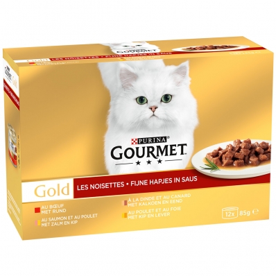 Boites chat Gourmet Gold Les Noisettes