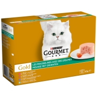 Boites chat Gourmet Gold Les Mousselines avec des Légumes