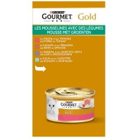 Boites chat Gourmet Gold Les Mousselines avec des Légumes