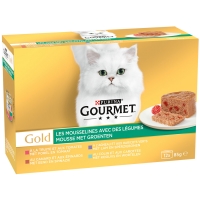 Boites chat Gourmet Gold Les Mousselines avec des Légumes