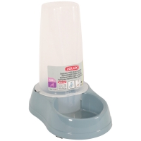 Distributeur mixte d'eau ou de croquettes antidérapant bleu acier