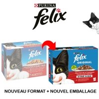Sachets repas Felix S&eacute;lection aux Viandes en Gel&eacute;e