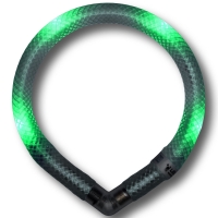 Collier lumineux pour chien LEUCHTIE Mini vert transparent