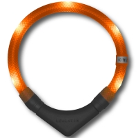 Collier lumineux pour chien LEUCHTIE Plus orange foncé
