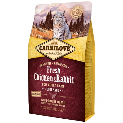 Croquettes chat CARNILOVE Adult Gourmand Fresh Chicken & Rabbit