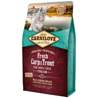 Croquettes chat CARNILOVE Adult Sterilised Fresh Carp & Trout