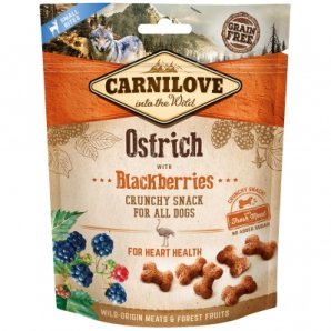 Biscuits pour chien Carnilove Crunchy Snack Ostrich & Blackberries