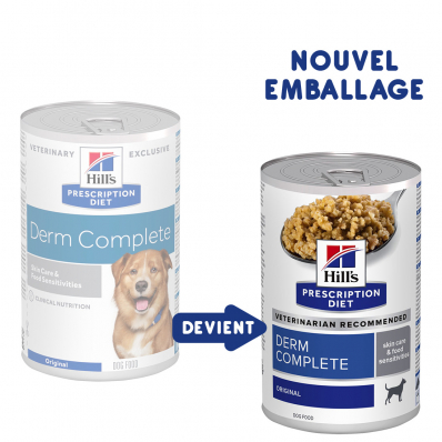 Boîtes Hill's Prescription Diet Canine Derm Complete