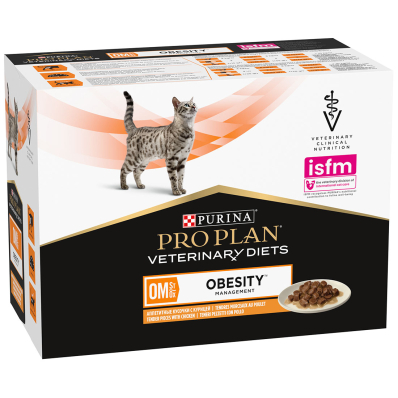 Sachets repas chat PRO PLAN Veterinary Diets OM St/Ox Obesity Management